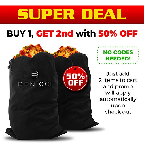 BENICCI Lawn Tractor Leaf Bag - Includes Speed Zipper for Fast Cleanup and Clean Out - Extra Durable Yard Bag Prevents Tearing and Surface Drag - Perfect for all Tractors