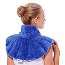 Huggaroo Heated Neck and Shoulder Wrap: Soothe Pain, Aches, Injuries, Arthritis, Migraine, Sinus and Tension Headaches with Deep, Moist Heat and Herbal Aromatherapy or Cool Therapy