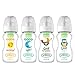 Dr. Brown's Options Wide-Neck Baby Bottles, Good Morning/Night, 4 Count