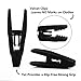 Closet Accessories, Velvet Hangers, Ultra Slim Space Saving, notches, tie bar, Swivel Hook,10 Pack, with 20 Matching Velvet Finger Clips (Black)