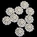 10pcs Rhinestone Faux Pearl Flower Embellishments Button Flatback 30mm