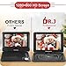 2018 Upgraded DR. J Professional 14.1 inch 7 Hours Portable DVD Player with Build-in Rechargeable Battery, 270°Swivel Screen, 5.9 ft Car charger and SD Card Slot, USB Port and Two Earphones