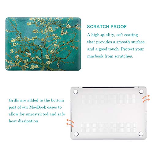 MacBook Case Laptop Case Flower Hard Shell Cover, Keyboard Cover, Screen Protector for MacBook Pro 15 Inch Case 2018 2017 2016 Release A1990/A1707 Touch Bar Models (Flower 7) - Thumbnail 4