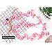 Artificial Cherry Blossom 4 Pack Garland Hanging Vine Silk Garland Flowers Hanging for Wedding Party Garden Wall Decoration(4 Pack)