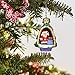 Hallmark Keepsake 0799QXM8269 Mini Christmas Ornament 2019 Year Dated A World Within, Santa and Teddy Bear in Tree Miniature, 1.56