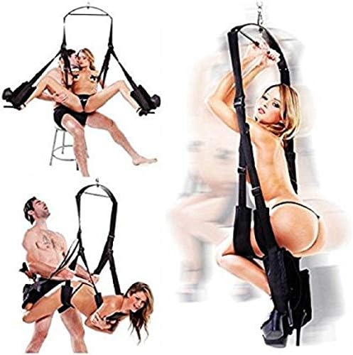 Spinning Heavy Duty Love Swing for Adults in Red Yoga Swing 360 Spinning Holds Weight Up to 600lbs Easy Installed with Some Tools Such as Frame,Spring and Hooks Adding Some Spice for Your Bedroom and Increase the Sex Appeal