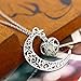 KeyZone Women Fluorescence Glow in The Dark Crescent Moon Heart Necklace Jewelry Purple