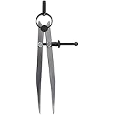 ZLKSKER 6 Inch Adjustable Lockable Steel Divider Wing Leather Compass