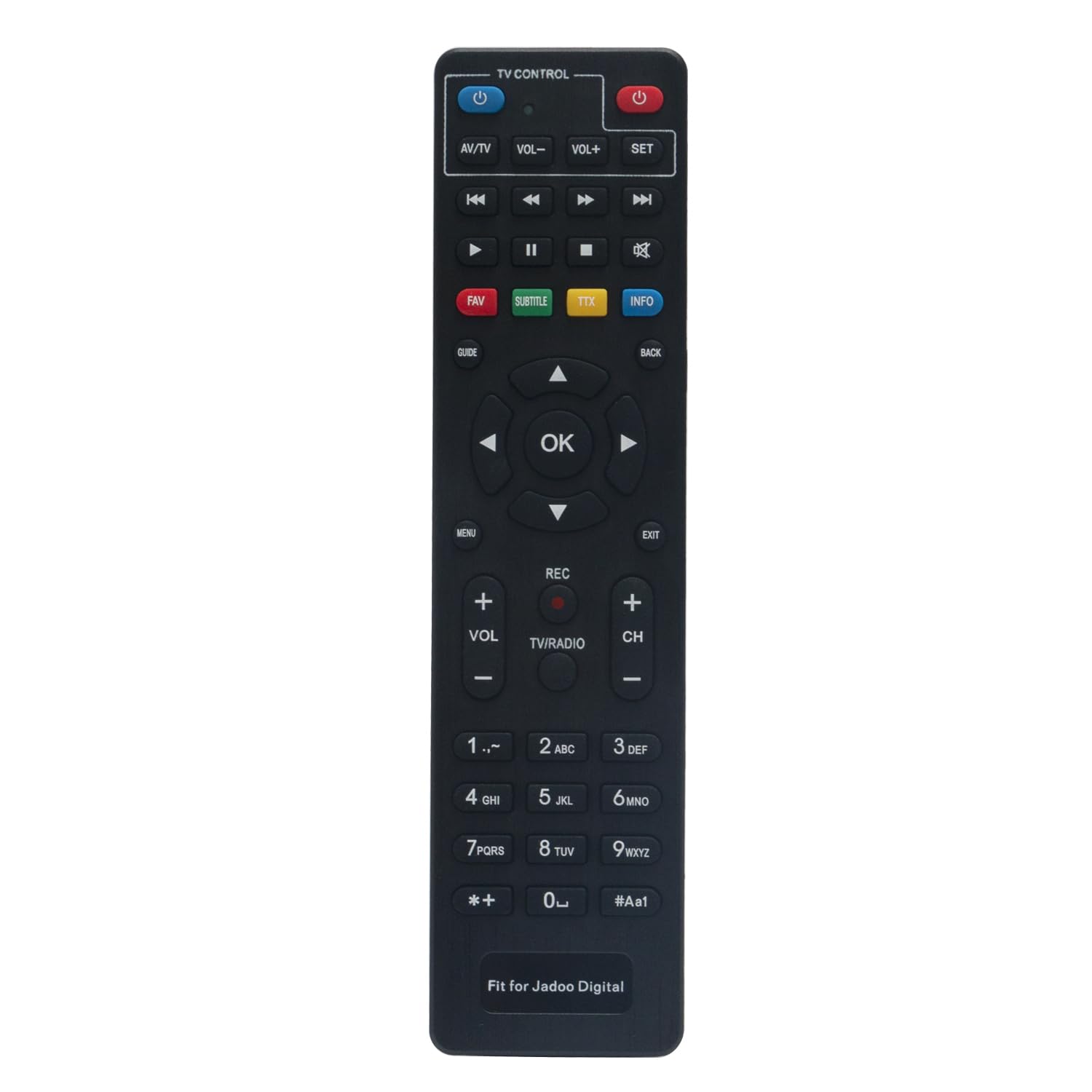AULCMEET Replacement Remote Control Fit for Jadoo HD Set Top Box & SD Set Top Box