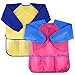 KUUQA Waterproof Children's Art Smock Kids Painting Aprons with 3 Roomy Pockets,Art Painting Supplies (Paints and Brushes not Included)
