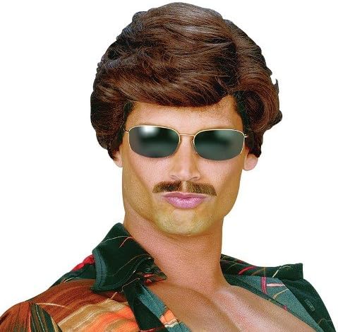 Used Car Salesman / David Hasslehoff Male Fancy Dress Wig - Dark Brown