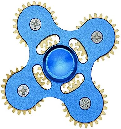 JEPN Hand Spinner EDC Toy, Four Tooth Contact Finger Tip Gyroscope Infinite Finger Gyro Hand Spinner, R188 detachable bearing, relieves your stress, ADHD, anxiety, improve focus and attention(Blue)