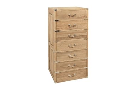 Weathered Oak 7 Drawer Tallboy Amazon Co Uk Kitchen Home