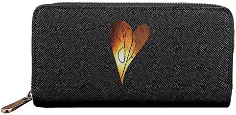 Men's & Women's The Smashing Pumpkins Sp Heart PU Leather Long Purse Zipper Wallet Money Clip Card Case