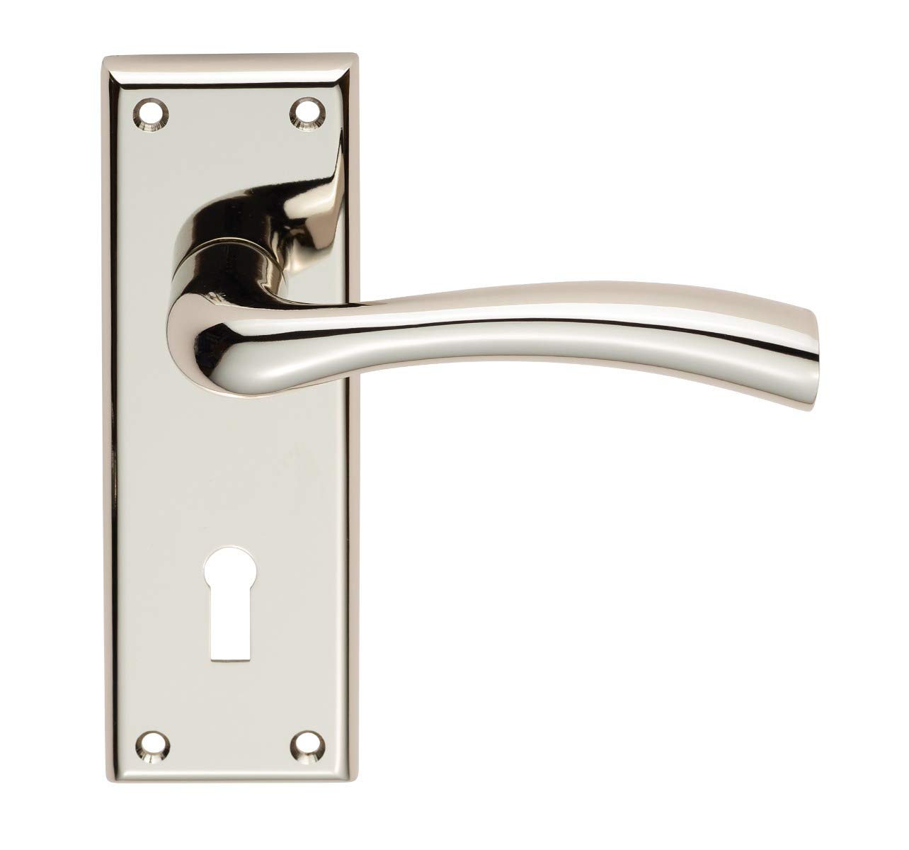 Carlisle Brass Serozzetta Cinquanta Lever On Backplate - Lock 57mm - Polished Nickel - Includes a Pair of Handles & fixings