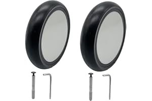 AICTIMO Stroller Replacement Rubber Wheels Front and Rear Wheel Stroller Accessory Compatible with Babyzen YOYO Yoya (2 PCS Rear Wheel)