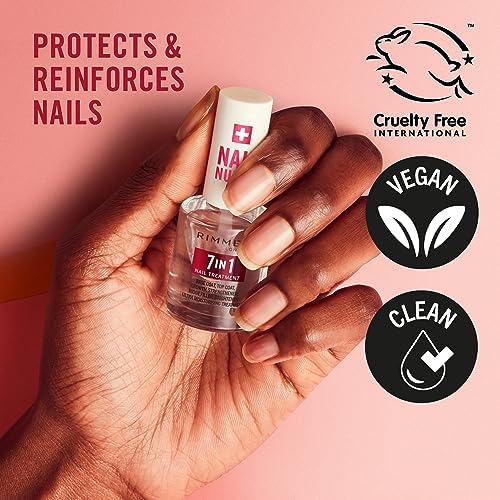 , Nail Care Base & Top coat 7 in 1, Rinforza, Leviga e Protegge il Colore, Formula Vegana ad Asciugatura Rapida, 12ml