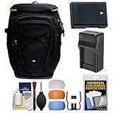 Case Logic Kontrast KDB-101 Pro DSLR Camera Backpack Case with EN-EL14 Battery & Charger + Kit for Nikon Df, D3300, D3400, D5300, D5500, D5600