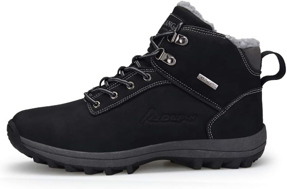 XTIANUK Men Boots Anti-Slip High Top Sneakers Running Hiking Winter Warm Trainers