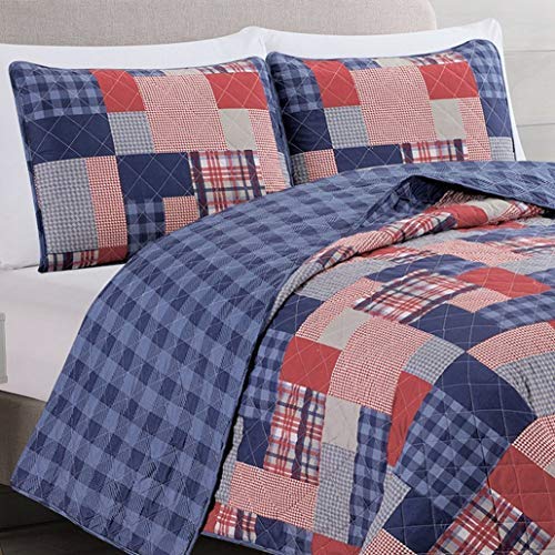 Great Bay Home 3Piece Reversible Quilt Set with Shams. AllSeason