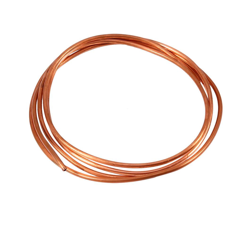 2M Soft Copper Tubing, OD 4mm x ID 3mm Copper Round Pipe Used in Manufacture of Wire, Cable, Brush, Compass, Aviation Instrument