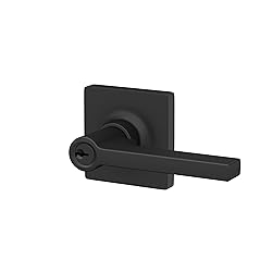 Lock Scout Straight Lever with Square Trim Keyed