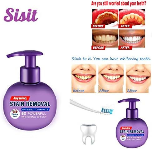 Sisit Tooth Care,Gums Toothpaste,Powerful Decontamination and Whitening Toothpaste,Intensive Stain Removal Whitening Toothpaste Fight Bleeding Gums Toothpaste (Purple)