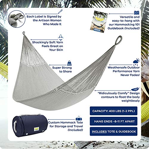Handwoven Hammock by Yellow Leaf Hammocks Double Size, Fits 1 2 PPL