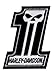 Harley-Davidson #1 Skull Black & White Small Patch, 3'' W x 4'' H EM718302
