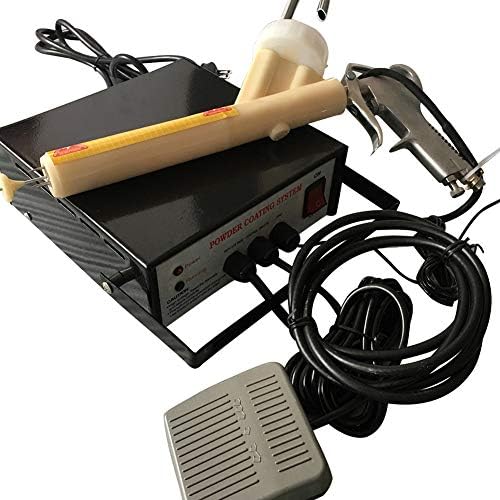 CARIHOME Electric Powder Tools Portable Powder Coating Machine Portable 5 Files Adjustable Powder Coating System Paint Gun for Vehicles Home Shop Metal Parts Spray Forming (Black)