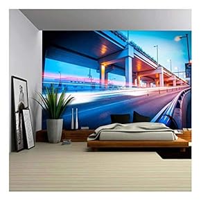 Junction with Light in Shanghai - Removable Wall Mural | Self-Adhesive Large Wallpaper - 66x96 inches