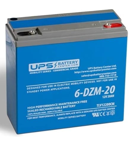 Amazon.com: 20Ah 12V - 6-DZM-20 Deep Cycle Battery for Mobility