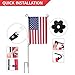 Anley Accessories 10 Pack Garden Flag Rubber Stoppers and Anti-Wind Clips - Durable & Weather Resistance for 5 Garden Flag Poles Stands - 10 Pieces Set