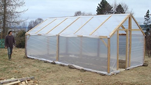 Greenhouse Clear Plastic Film Polyethylene Cover 4 Year 6 Mil 12ft X 25ft