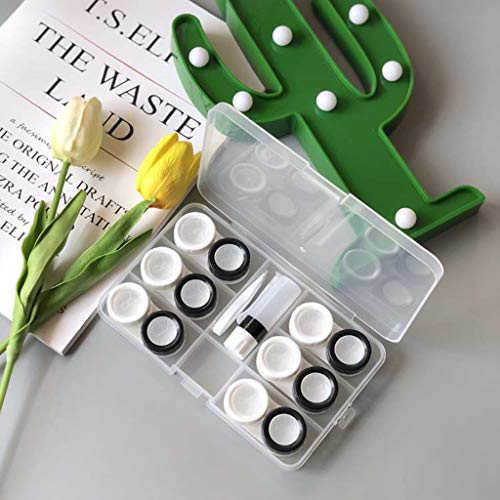 Colored Contact Lens Case, Women Men Hard RGP Contact Lens Organizer Case Travel Holder - No Leak Seal Washer - FDA Approved,6 Pack (Note : only Contact Lens case,No Colorful Contact Lenses )