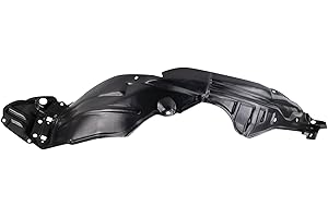 TRQ Front Right Inner Fender Liner Black Passenger Side Compatible with 2012-2014 Toyota Prius C TO1249185