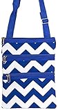 NGIL Royal Blue Chevron Small Hipster Cross-Body Bag