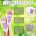 Vabbly Foot Pads - Rose Aroma Bamboo Vinegar 20x Pads, with Free Feet Bath Soak - Premium Sore Feet Relief