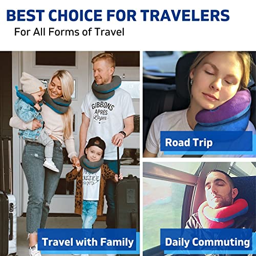 BCOZZY Neck Pillow for Travel Provides Double Support to The Head, Neck