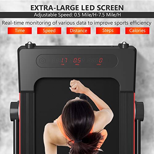 Goplus 3in1 Treadmill With Desk, 2.25HP Folding Electric Treadmills