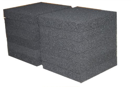LTWHOME Carbon Foam Filter Pads Fit for Juwel Jumbo/BioFlow 8.0/XL (Pack Of 12)