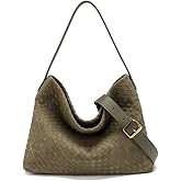 Woven Suede Shoulder Bag For Women Purses and Handbags Ladies Hobo Bags For Work Travel