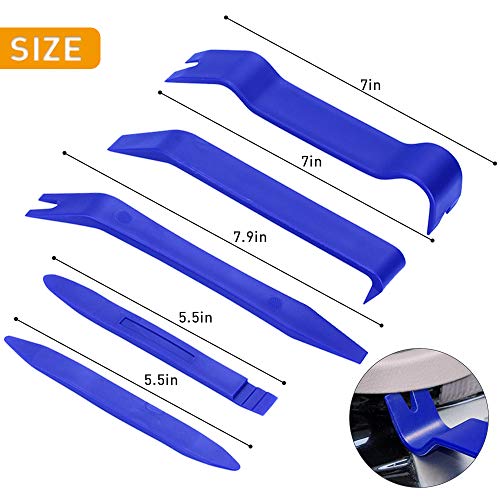 Manelord Trim Removal Tool - 5Pcs Trim Removal Tool Set, Auto Body Kit for Car Clips Removal, Dashboard Removal and Car Door Panel Trim Removal