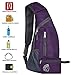 Peicees Sling Bags Men Women Shoulder Backpack Mini Chest Day Bag Small Cross Body Pack, Purple