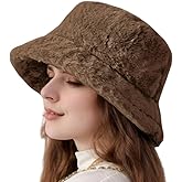 Winter Bucket Hats for Women Faux Fur Bucket Hat Fuzzy Hat Sherpa Hat Warm Plush Fisherman Fluffy Men Hat