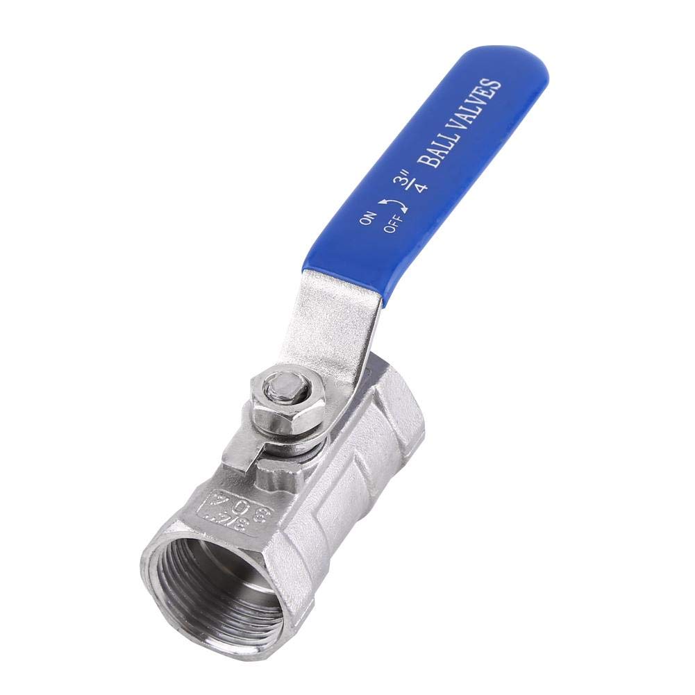 TOPINCN 1Pc Thread Ball Valve, Stainless Steel Ss304 Reduced Port Pipe Ball Valve Female Threaded Bsp with Single Lever Heavy Duty Rust Resistant Handle 6 Sizes for Push-Fit Valve (3/4")