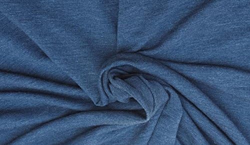 Stretchy French Terry Knit Fabric by Yard Washed Denim 8/12/16