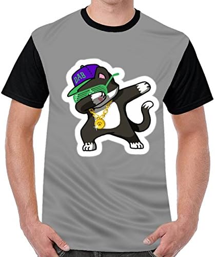 JUSTNICER Special DAB Cute T-Shirt Men Short Sleeved Popular Style T - Shirt Printing Tee Logo 3D Printing Good Quality Man Tee Dark Gray