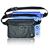 Aquamare-Waterproof-Pouch-Dry-Bag-Case-with-WaistShoulder-Strap-Fanny-Pack-2-Pack-Blue-and-Black-Color
