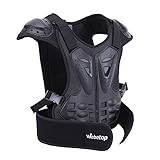 Webetop Kids Dirt Bike Body Chest Spine Protector Armor Vest Protective Gear for Dirtbike Bike Motocross Skiing Snowboarding Black(L for height 51